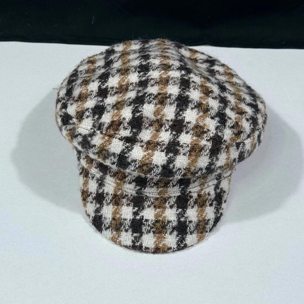 Plaid Fashion Ladies Womens Girls Baker Boy Peaked Cap Newsboy Lined Hat